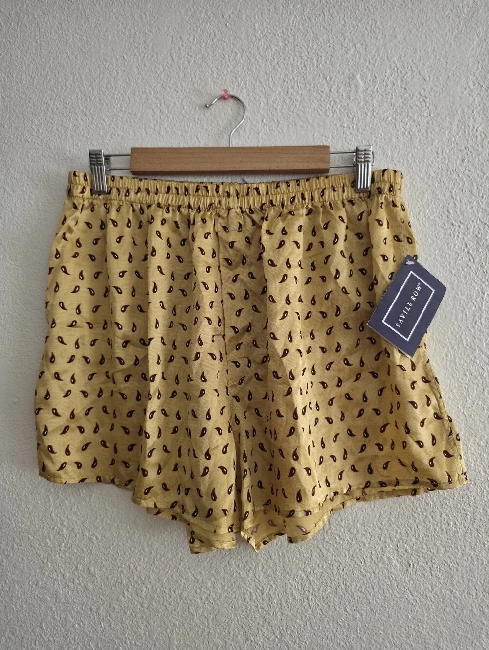 Yellow Paisley Athletic Shorts